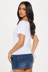 Precious Moments Howdy Off Shoulder Top - White