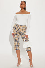Making Memories Plaid Capri Pant - Navy/combo