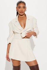 Chick in Command Skort Set - Cream