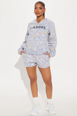 J'Adore Floral Short Set - Grey/combo