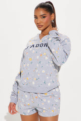 J'Adore Floral Short Set - Grey/combo