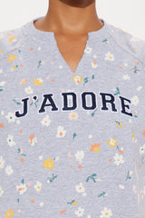 J'Adore Floral Short Set - Grey/combo