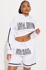 NY Fleece Short Set - White/Black