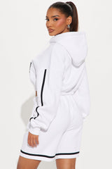NY Fleece Short Set - White/Black