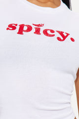 Spicy Hot Chili Pepper Baby Tee - White