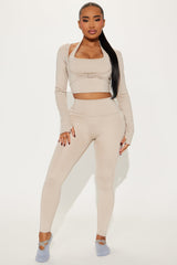Vital Form 7/8 Elevate Active Legging - Light Taupe