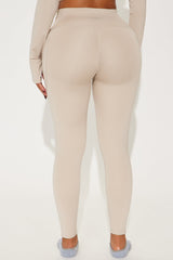 Vital Form 7/8 Elevate Active Legging - Light Taupe