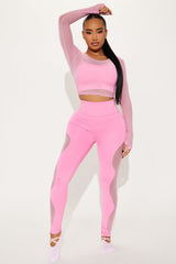 Pedals and Poses Elevate Active Legging - Pink