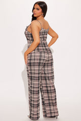 Georgina Plaid Pant Set - Black/combo