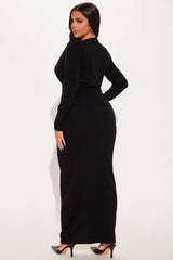 Rosanne Sweater Skirt Set - Black