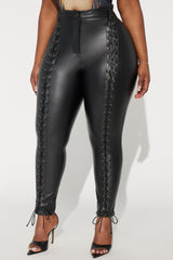 Seeking Pleasure Faux Leather Skinny Pant - Black