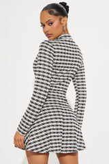 The Abbey Tweed Skirt Set - Black/combo