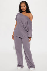 Dana French Terry Pant Set - Charcoal