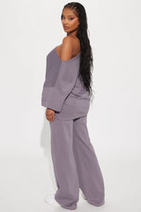 Dana French Terry Pant Set - Charcoal