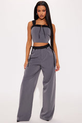 Desk Diva Pant Set - Charcoal