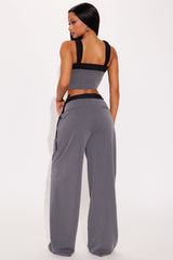 Desk Diva Pant Set - Charcoal