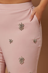 Verona Embellished Pant - Rose