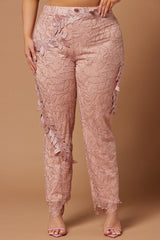 Clarissa Embroidered Pant - Rose
