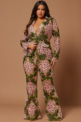 Elodie Floral Embroidered Pant - Pink/combo