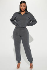 Right Again Jogger Set  - Charcoal