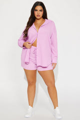 Bethany Textured Short Set - Pink