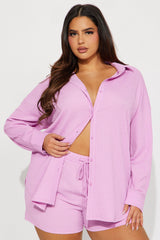 Bethany Textured Short Set - Pink