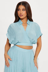 Mea Gauze Pant Set - Blue