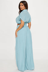 Mea Gauze Pant Set - Blue