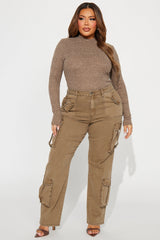 Nothing Left To Say Cargo Jeans - Olive