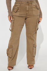 Nothing Left To Say Cargo Jeans - Olive