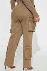 Nothing Left To Say Cargo Jeans - Olive