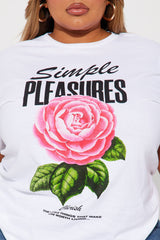 Simple Pleasures Graphic Tshirt - White