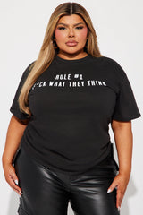 Fck What They Think Graphic Tee - Black