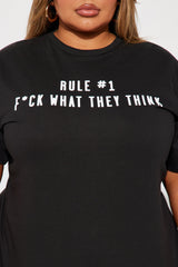Fck What They Think Graphic Tee - Black