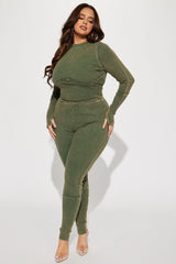 Always Hanging Out Legging Set - Olive