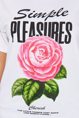 Simple Pleasures Graphic Tshirt - White