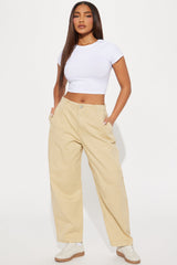 Irina Barrel Pant - Taupe