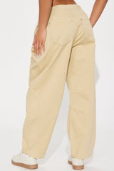 Irina Barrel Pant - Taupe