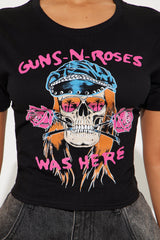 Guns N' Roses Skull Baby Tee - Black