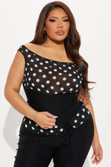 Cynthia Polka Dot Capri Pant Set - Black/combo