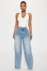 Chasing Dreams Non Stretch Straight Leg Jeans - Medium Wash
