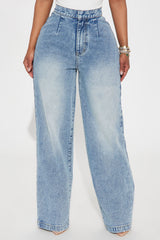 Chasing Dreams Non Stretch Straight Leg Jeans - Medium Wash