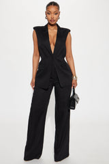 Next Level Wide Leg Trouser - Black