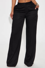 Next Level Wide Leg Trouser - Black