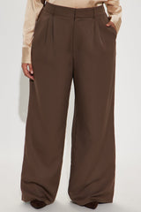 Taylor Wide Leg Trouser - Mocha