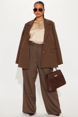 Taylor Wide Leg Trouser - Mocha