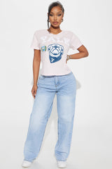 Yale Washed Baby Tee - Pink