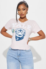 Yale Washed Baby Tee - Pink