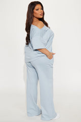 Dana French Terry Pant Set - Denim