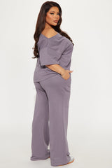 Dana French Terry Pant Set - Charcoal